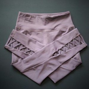 Lilac High-Waist, Cropped Leggings (With Pockets!)